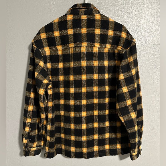 Urban Outfitters Grunge Black Yellow Heavy Plaid Flannel Jacket in Medium - Picture 6 of 11